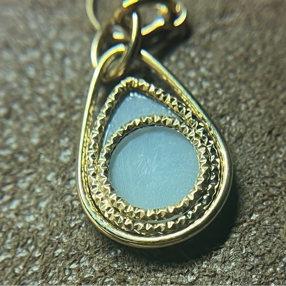 Druzy Agate Teardrop Earrings - Picture 4 of 5